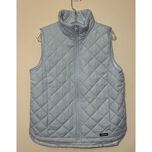 NEW Lands' End Women's Quilted VEST Blue Full Zip Size Medium 10-12 Insulated